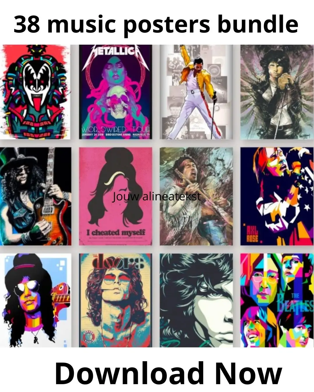 Vintage 38 Music Posters Bundle - Image 3